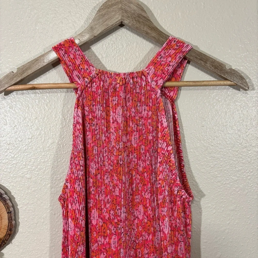 BeachSissi Pink Floral Sleeveless Dress Size M